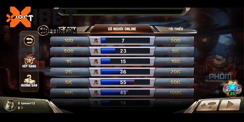 Cách tham gia đánh Phỏm XIBET chi tiết