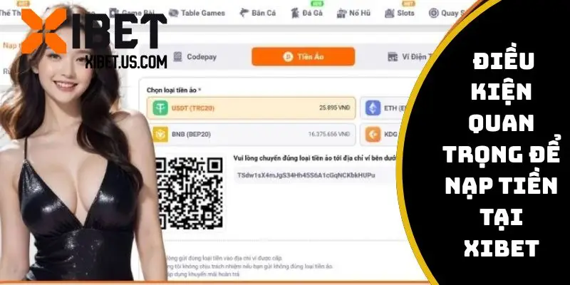 Điều kiện nạp tiền tại nhà cái