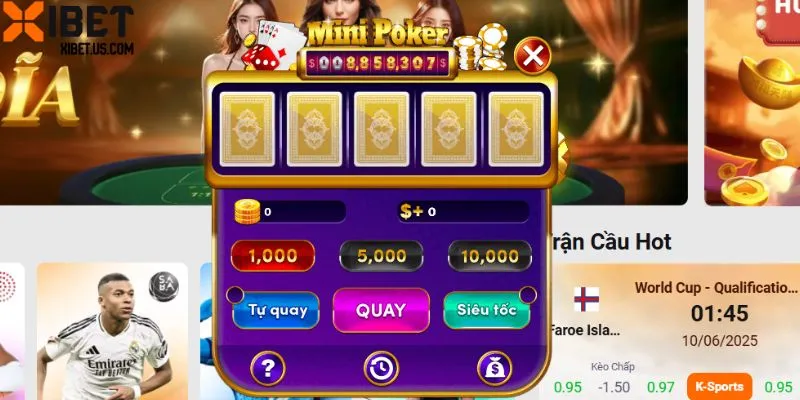 Hướng dẫn vào chơi mini poker XIBET chính xác