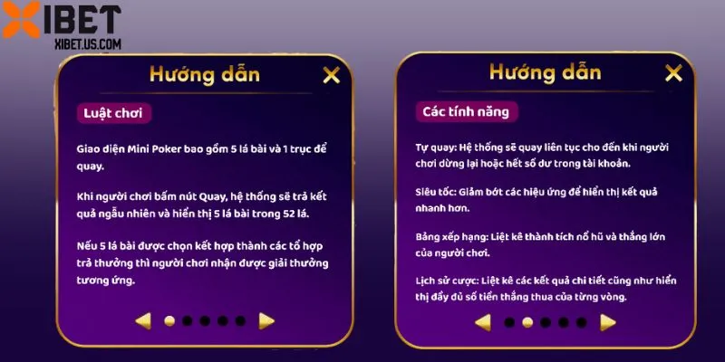 Thông tin về game mini poker XIBET