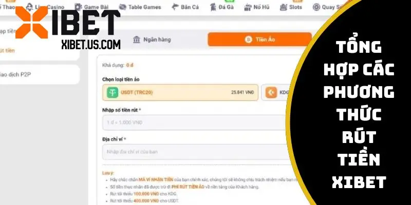 Tổng hợp các phương thức rút tiền tại nhà cái